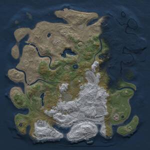 Thumbnail Rust Map: Procedural Map, Size: 4250, Seed: 1825639525, 13 Monuments
