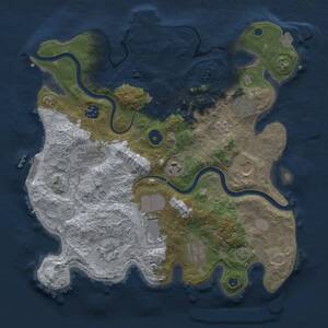 Thumbnail Rust Map: Procedural Map, Size: 3500, Seed: 1741203867, 16 Monuments