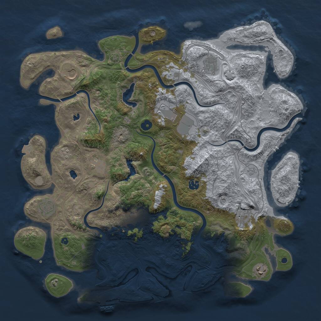 Rust Map: Procedural Map, Size: 4500, Seed: 67234, 15 Monuments