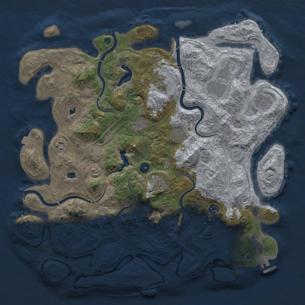 Rust Map: Procedural Map, Size: 4500, Seed: 67234, 15 Monuments