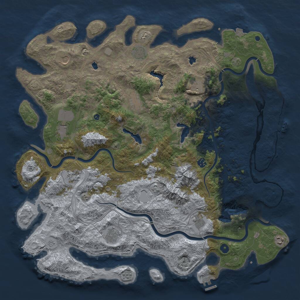 Rust Map: Procedural Map, Size: 5025, Seed: 22569, 17 Monuments