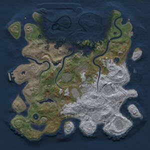 Thumbnail Rust Map: Procedural Map, Size: 4000, Seed: 1640282880, 15 Monuments