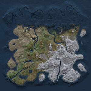 Thumbnail Rust Map: Procedural Map, Size: 4000, Seed: 1640282880, 11 Monuments