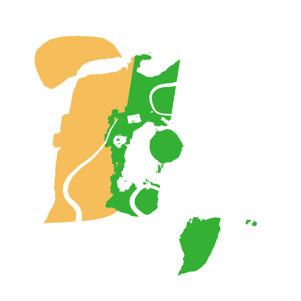 Biome Rust Map: Procedural Map, Size: 2500, Seed: 11592793