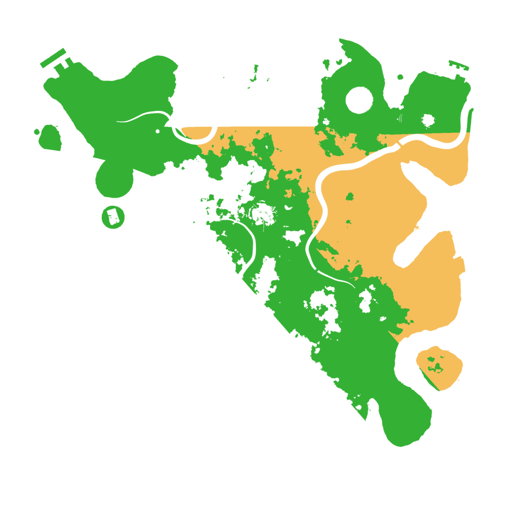 Biome Rust Map: Procedural Map, Size: 3600, Seed: 2553