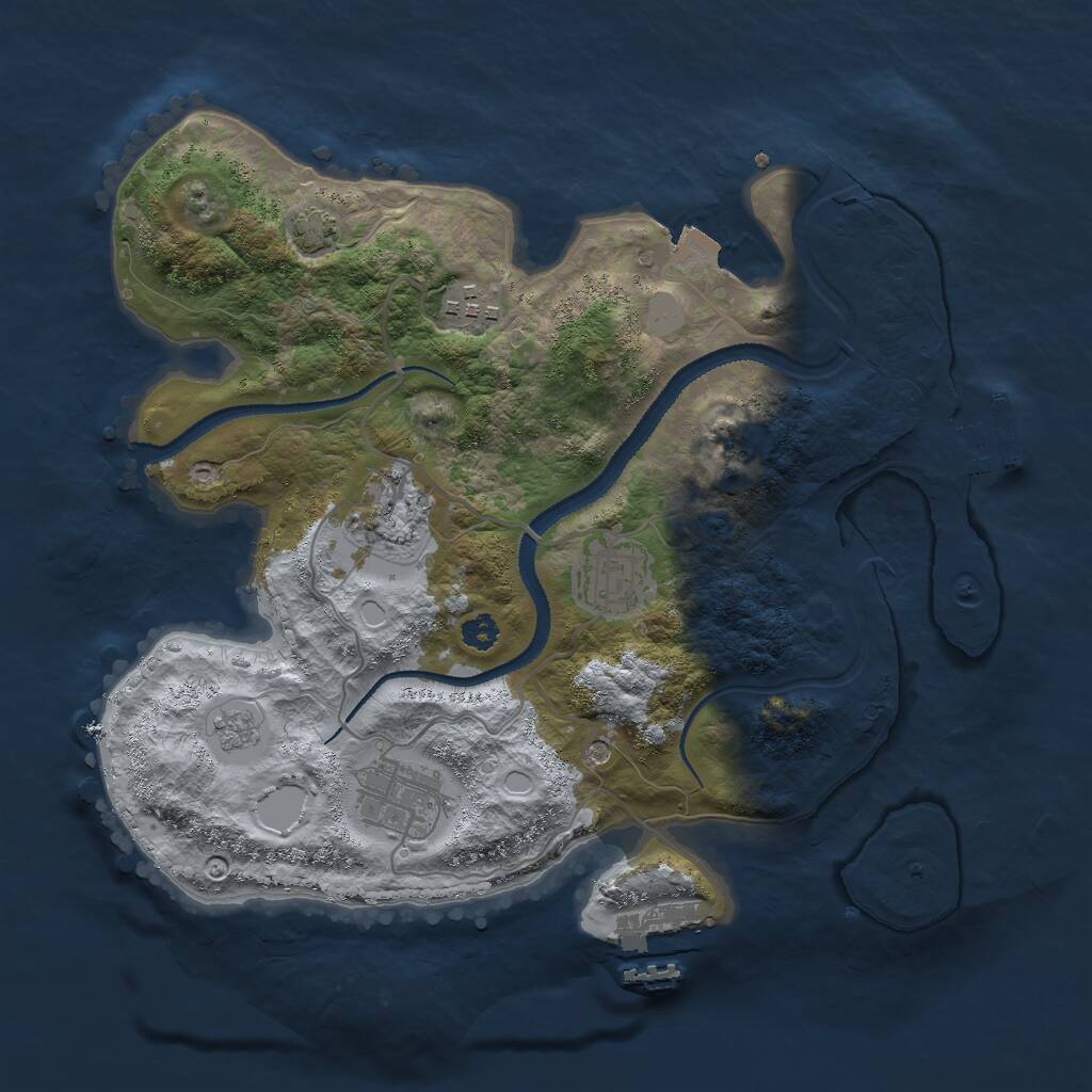 Rust Map: Procedural Map, Size: 3000, Seed: 319902659, 10 Monuments