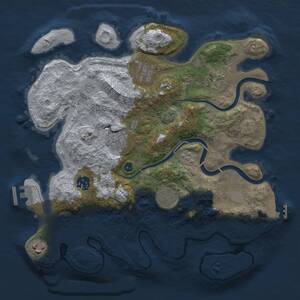 Thumbnail Rust Map: Procedural Map, Size: 3300, Seed: 964554327, 12 Monuments