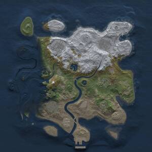 Thumbnail Rust Map: Procedural Map, Size: 3000, Seed: 1750393295, 12 Monuments