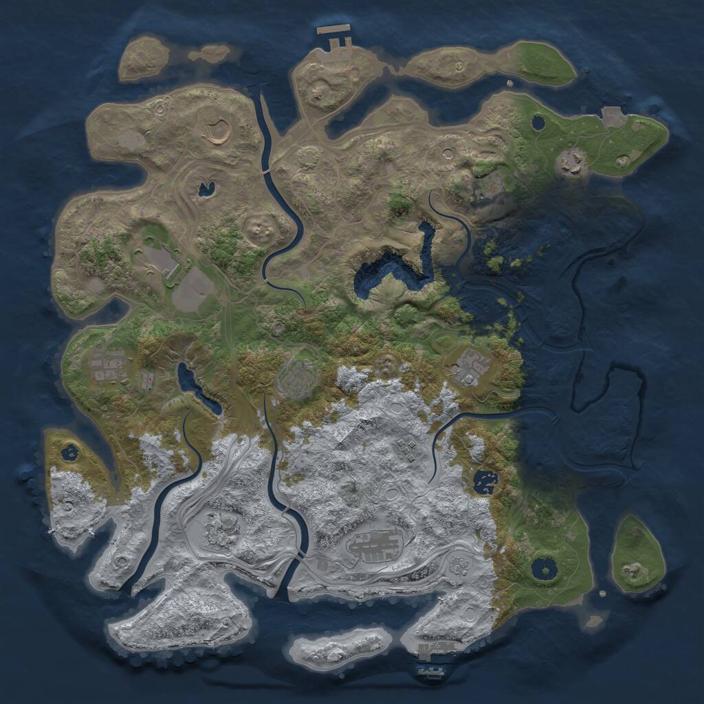 Rust Map: Procedural Map, Size: 4250, Seed: 29549224, 17 Monuments