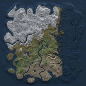 Thumbnail Rust Map: Procedural Map, Size: 4500, Seed: 210752605, 14 Monuments
