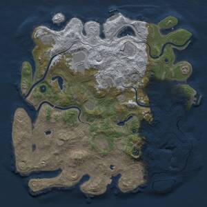 Thumbnail Rust Map: Procedural Map, Size: 4500, Seed: 511461302, 16 Monuments