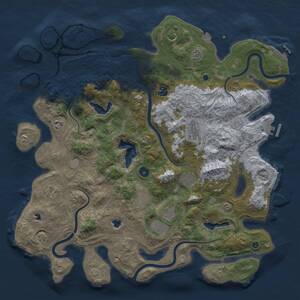 Thumbnail Rust Map: Procedural Map, Size: 4500, Seed: 703132285, 14 Monuments