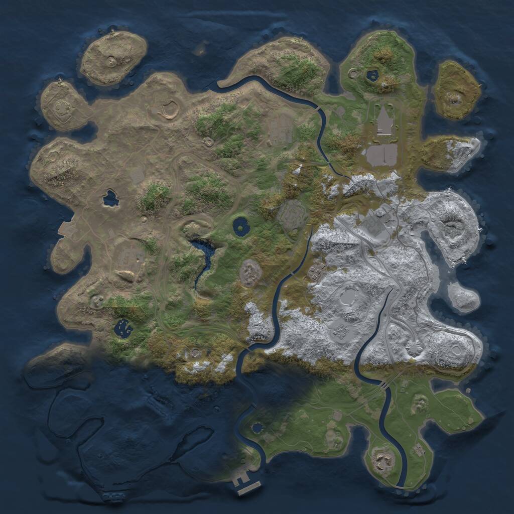 Rust Map: Procedural Map, Size: 4250, Seed: 4482348, 15 Monuments