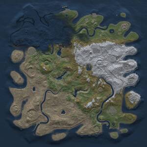 Thumbnail Rust Map: Procedural Map, Size: 4500, Seed: 2025051501, 14 Monuments