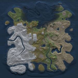 Thumbnail Rust Map: Procedural Map, Size: 4000, Seed: 1829470381, 14 Monuments