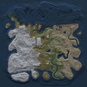 Thumbnail Rust Map: Procedural Map, Size: 4000, Seed: 1829470381, 13 Monuments
