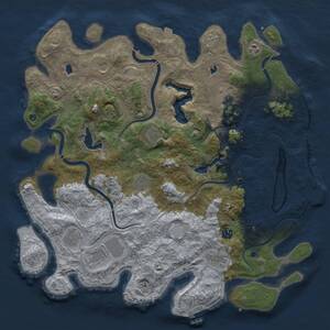Thumbnail Rust Map: Procedural Map, Size: 4500, Seed: 225, 16 Monuments