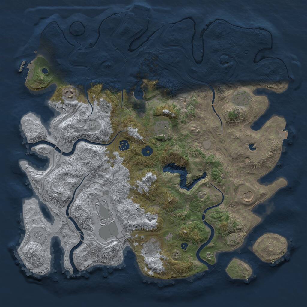 Rust Map: Procedural Map, Size: 4250, Seed: 13830, 14 Monuments