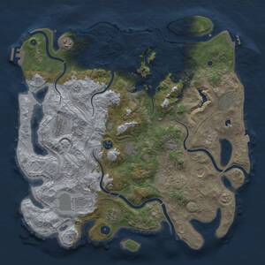 Thumbnail Rust Map: Procedural Map, Size: 4250, Seed: 1549782206, 15 Monuments