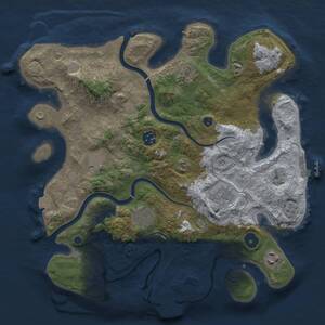 Thumbnail Rust Map: Procedural Map, Size: 3417, Seed: 466310247, 13 Monuments