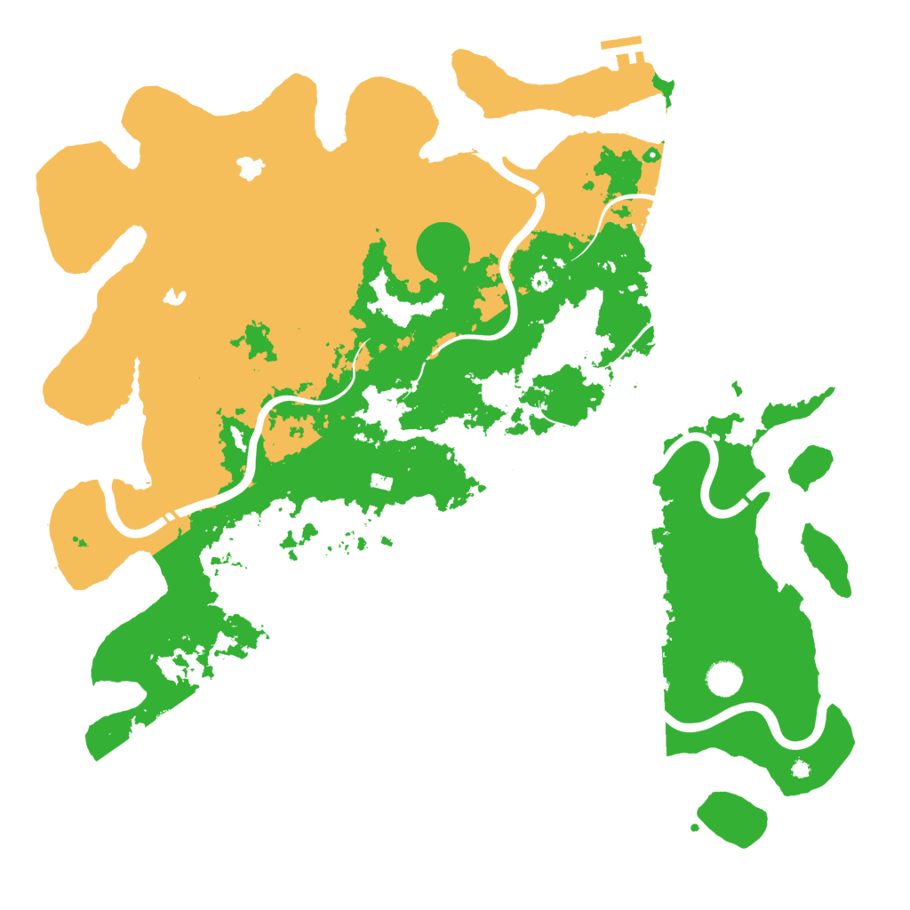 Biome Rust Map: Procedural Map, Size: 4500, Seed: 770125085