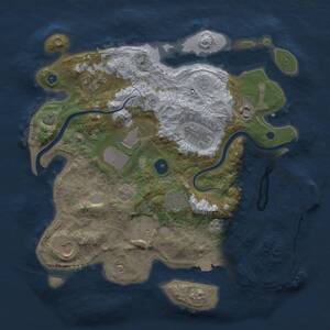 Thumbnail Rust Map: Procedural Map, Size: 3500, Seed: 1295391918, 14 Monuments