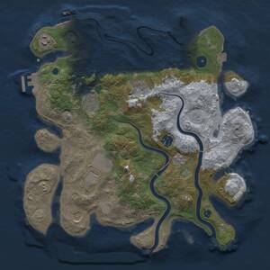 Thumbnail Rust Map: Procedural Map, Size: 3560, Seed: 1241234, 13 Monuments