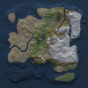 Thumbnail Rust Map: Procedural Map, Size: 3000, Seed: 1920582647, 12 Monuments