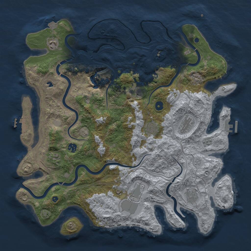 Rust Map: Procedural Map, Size: 4250, Seed: 118213078, 15 Monuments