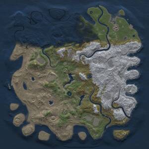 Thumbnail Rust Map: Procedural Map, Size: 4800, Seed: 1759291426, 17 Monuments
