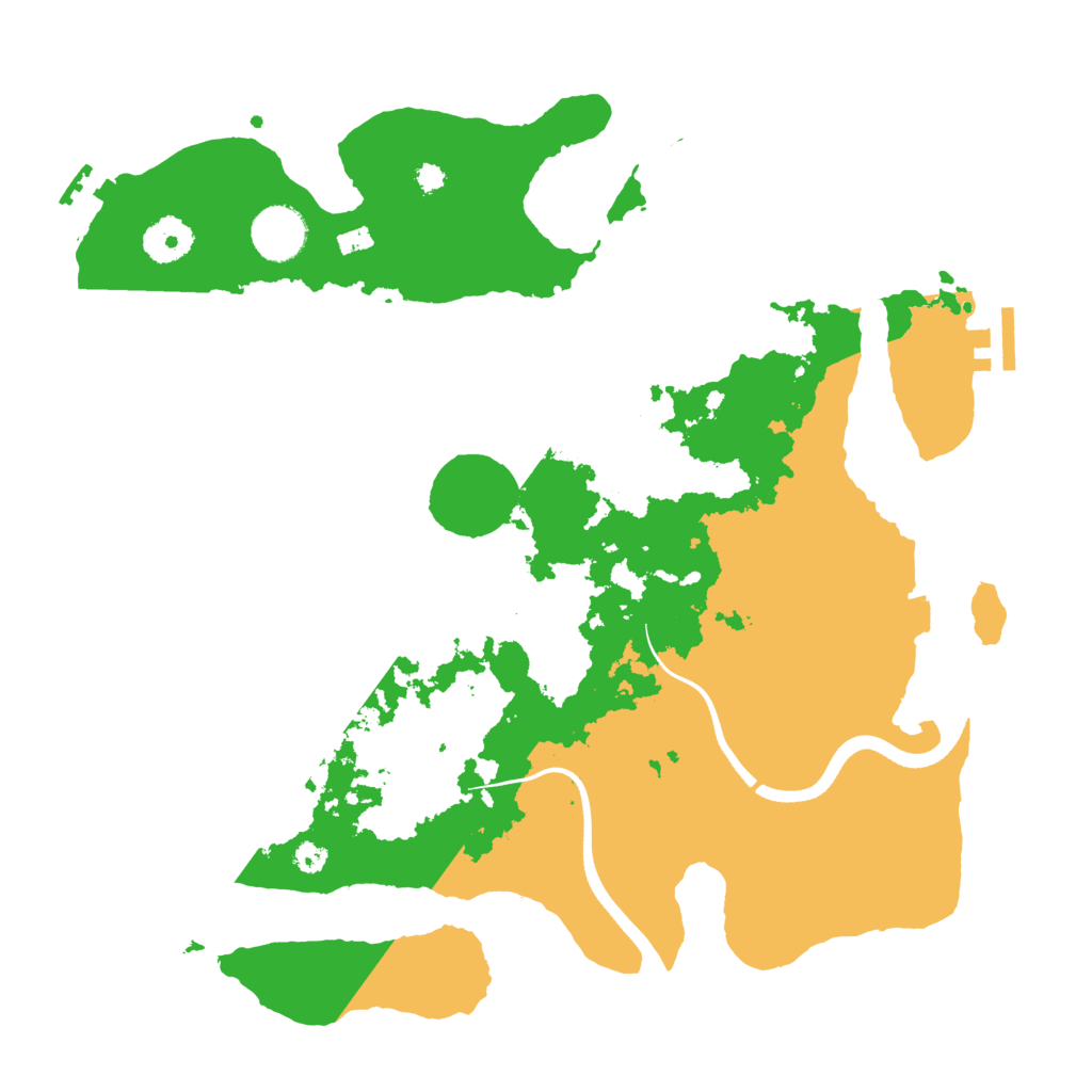 Biome Rust Map: Procedural Map, Size: 3500, Seed: 45651