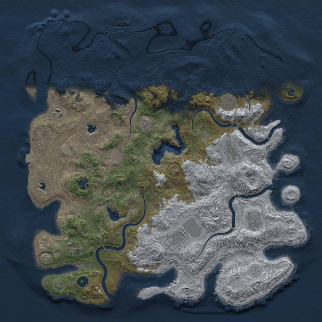 Rust Map: Procedural Map, Size: 4500, Seed: 1537877647, 15 Monuments