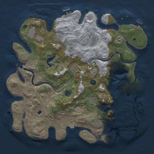 Thumbnail Rust Map: Procedural Map, Size: 4250, Seed: 717409777, 16 Monuments