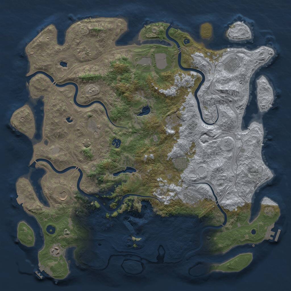 Rust Map: Procedural Map, Size: 4800, Seed: 2018014054, 17 Monuments