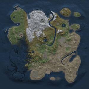 Thumbnail Rust Map: Procedural Map, Size: 3500, Seed: 839972756, 11 Monuments