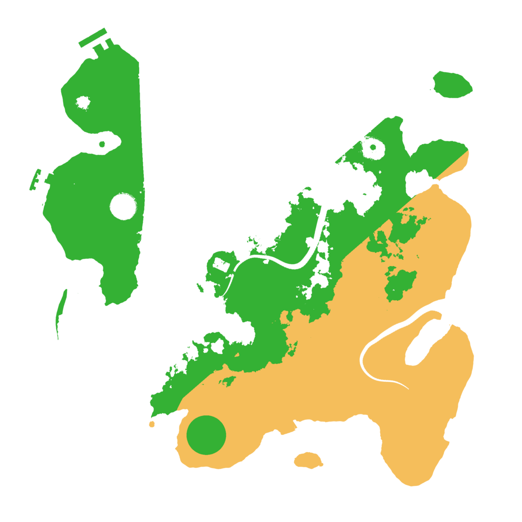 Biome Rust Map: Procedural Map, Size: 3500, Seed: 839972756