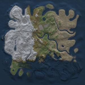 Thumbnail Rust Map: Procedural Map, Size: 4000, Seed: 493583979, 12 Monuments