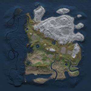 Thumbnail Rust Map: Procedural Map, Size: 3500, Seed: 284000903, 11 Monuments