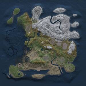 Thumbnail Rust Map: Procedural Map, Size: 3500, Seed: 284000903, 13 Monuments