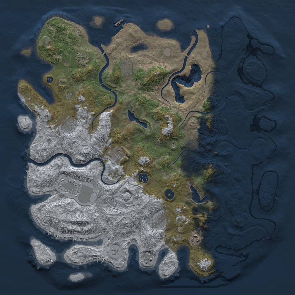Rust Map: Procedural Map, Size: 4500, Seed: 1922961753, 15 Monuments