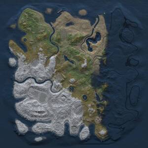 Thumbnail Rust Map: Procedural Map, Size: 4500, Seed: 1922961753, 15 Monuments