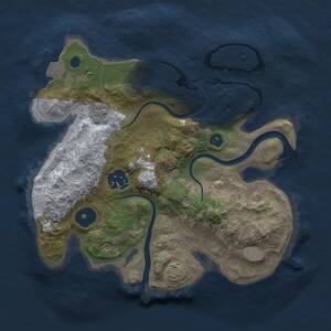 Thumbnail Rust Map: Procedural Map, Size: 2500, Seed: 1995226572, 4 Monuments