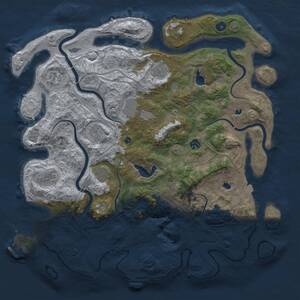 Thumbnail Rust Map: Procedural Map, Size: 4500, Seed: 793396312, 14 Monuments