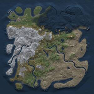 Thumbnail Rust Map: Procedural Map, Size: 4500, Seed: 1926671369, 17 Monuments