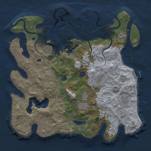 Thumbnail Rust Map: Procedural Map, Size: 4000, Seed: 12460, 15 Monuments