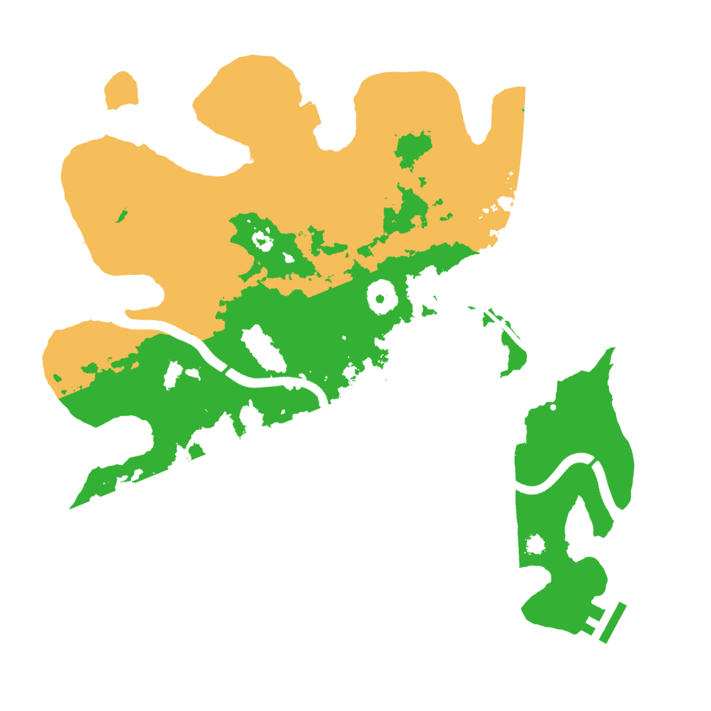 Biome Rust Map: Procedural Map, Size: 3300, Seed: 3365