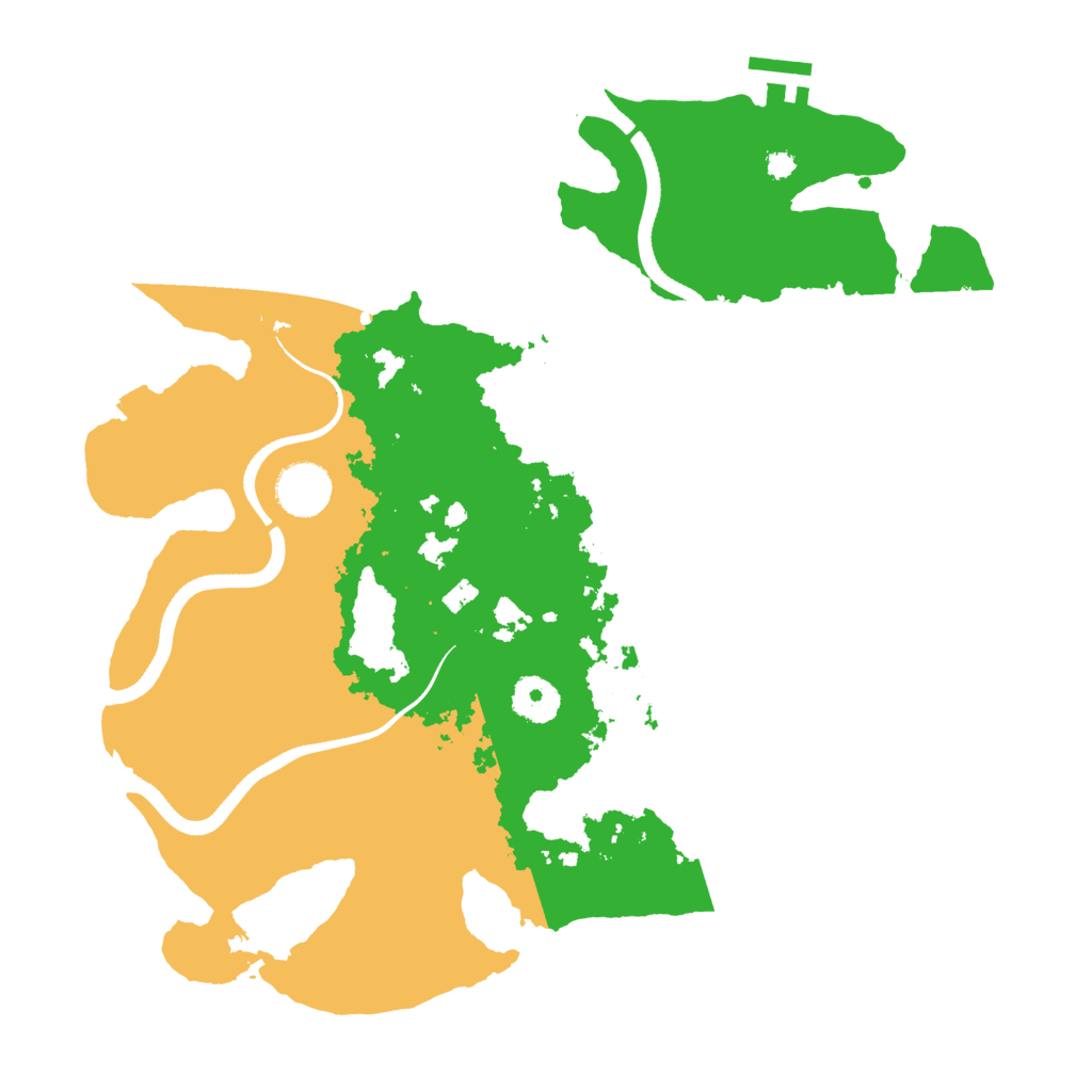 Biome Rust Map: Procedural Map, Size: 3500, Seed: 80965797