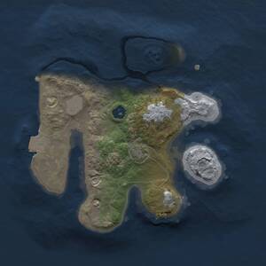 Thumbnail Rust Map: Procedural Map, Size: 2000, Seed: 2016881108, 2 Monuments
