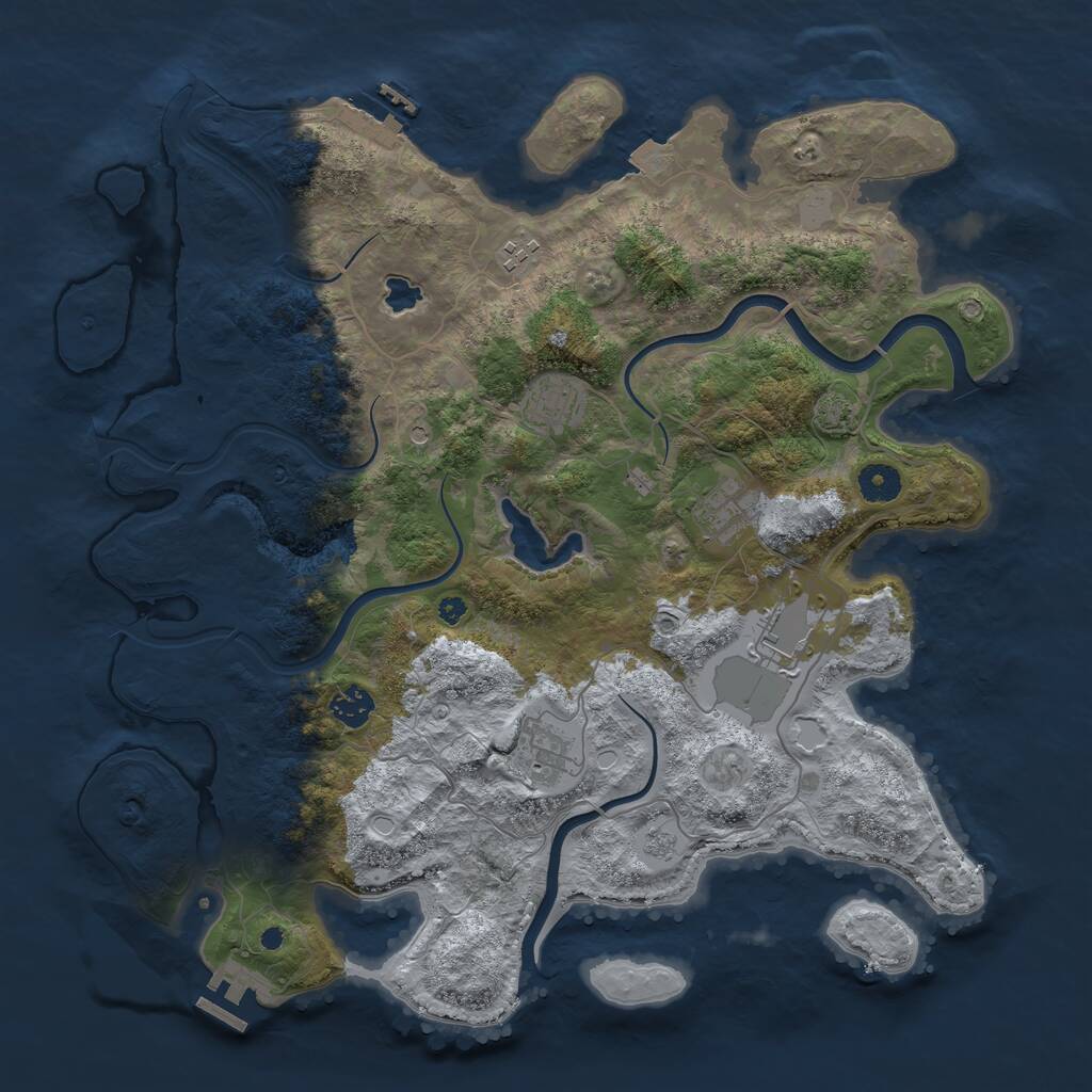 Rust Map: Procedural Map, Size: 4000, Seed: 1505947502, 12 Monuments