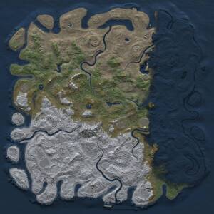 Thumbnail Rust Map: Procedural Map, Size: 6000, Seed: 1663780674, 17 Monuments